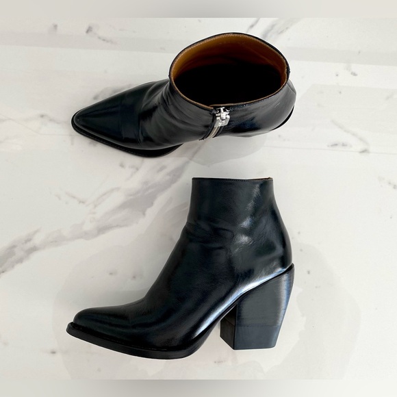Chloe Black Leather Rylee Ankle Boots Sz 38 $950 - Picture 5 of 10